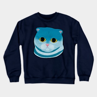 Blue cat Crewneck Sweatshirt